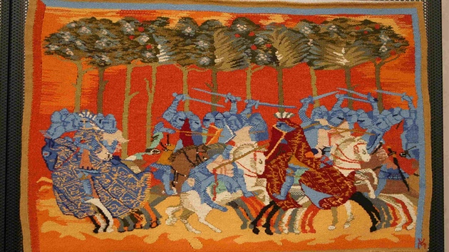 Gobelín inspirovaný Dalimilovou kronikou - O Betislavov boji s císaem