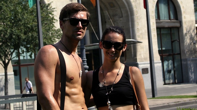 Jan Hájek s partnerkou Dominikou v Budape�ti