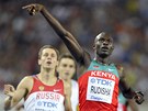 JÁ, VÍTZ. David Rudisha z Keni s pehledem ovládl tra na 800 metr. 