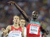 J, VTZ. David Rudisha z Keni s pehledem ovldl tra na 800 metr. 