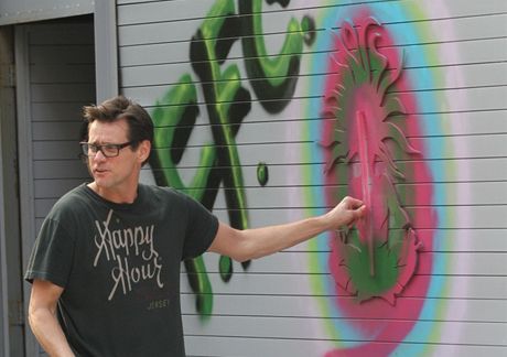 Jim Carrey vytvoil vlastní graffiti.