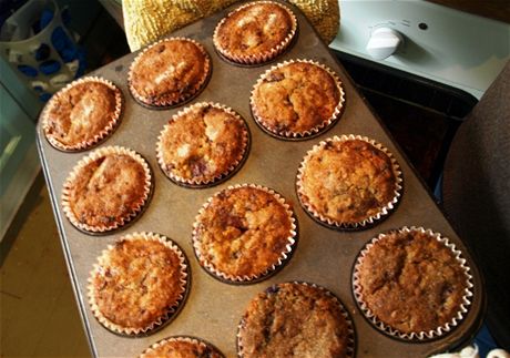 Malinové muffins z toastového chleba