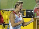 JEN TAK DÁL! Barbora potáková se raduje po úspném pokusu ve finále závodu