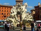 Fontána ty ek na Piazza Navona