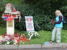 Pieta v Havlíkov Brod za hokejistu Josefa Vaíka, který zahynul pi letecké