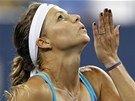 DÍKY BOHU. Maria Kirilenková slaví tetí výhru na letoním US Open.