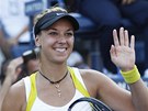Sabine Lisická z Nmecka má dvod k úsmvu, na US Open je mezi 16 nejlepími.