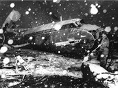TRAGDIE V MNICHOV 1958. Z letadla, kter pepravovalo fotbalisty Manchesteru