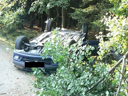 U obce Domamil na Třebíčsku havarovala ve čtvrtek ráno 43letá řidička. Při