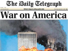 Titulní stranu britského listu The Daily Telegraph doprovodil titulek Válka