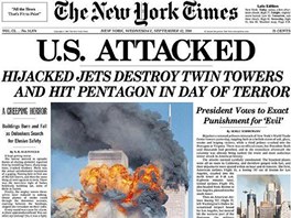 Americký deník The New York Times den po teroristických útocích z titulní