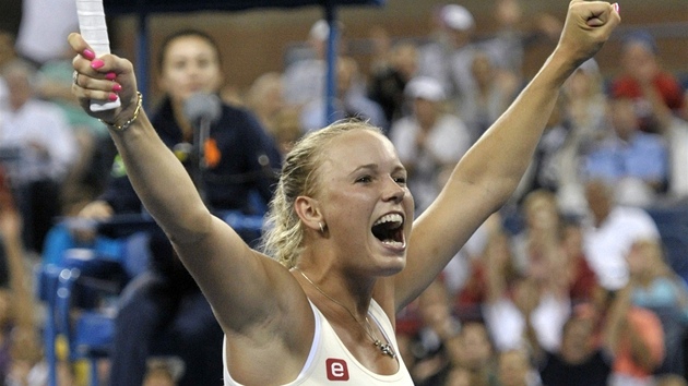 DOKÁZALA JSEM TO. Dánka Carolina Wozniacká málem do tvrtfinále US Open