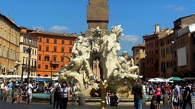 Fontána ty ek na Piazza Navona