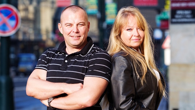 Detektivov Tom Gregor a Helena Kahnov, kte odkryli Berdychv gang. Praha, 2.9.2011