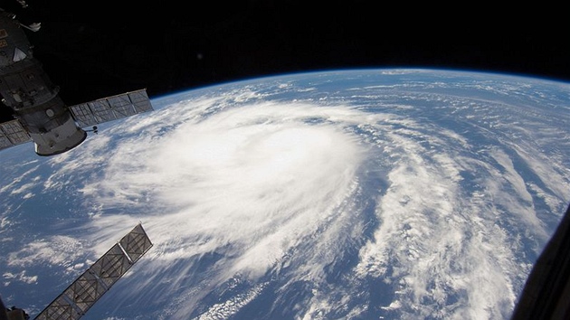 Hurikán Katia na snímku z Mezinárodní vesmírné stanice