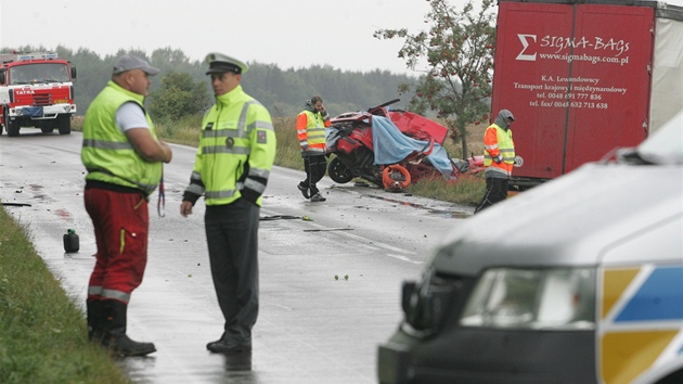 Tragická dopravní nehoda u Obdovic. (8. záí 2011)