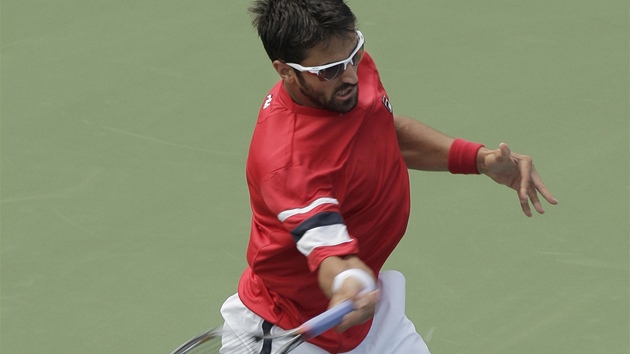 BERDYCHV SOK. Tenista Janko Tipsarevi hraje 3. kolo US Open proti Tomái