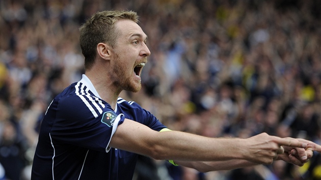 RADOST NEJV�T�Í HV�ZDY. Darren Fletcher, zálo�ník Manchesteru United a kapitán