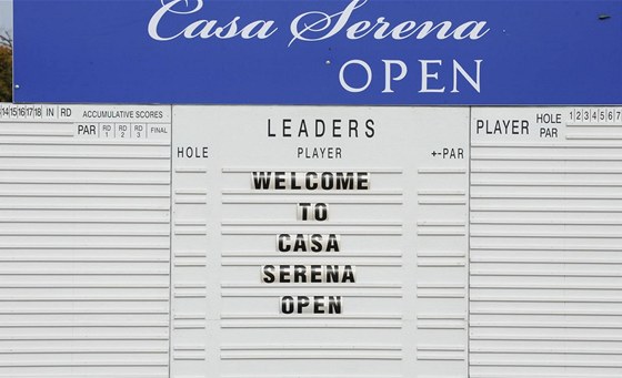 Casa Serena Open - pipravená výsledková tabule