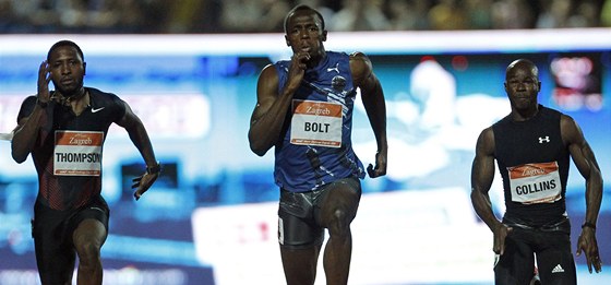 Usain Bolt se ítí vstíc vítzství na mítinku v Záhebu.