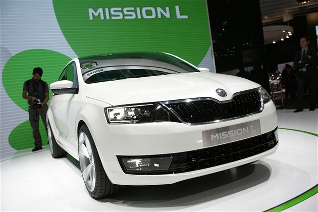 Koncept �koda MissionL se p�edstavil p�ed p�l rokem na autosalonu ve Frankfurtu.