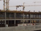 Výstavba nákupního centra Chodov.