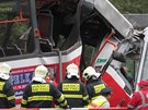 Hasii, policie i pracovníci Dopravního podniku u tragické nehody tramvají v