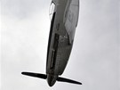 P-51 Mustang krátce ped tím, ne se zítil do divák na letecké show u msta...
