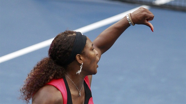 PALEC DOLŮ. Takhle ocenila americká tenistka Serena Williamsová výrok rozhodčí