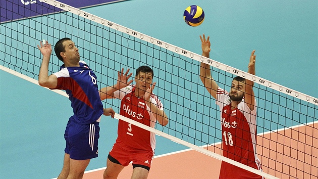 Petr Konený v zápase s Polskem.