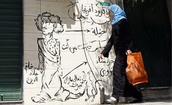 Zdi libyjské metropole Tripolisu pokryly obrázky zesmující svreného vdce