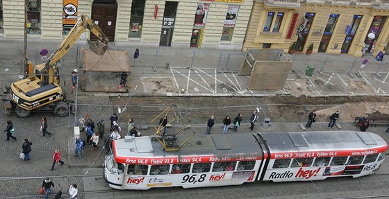 Oprava kanalizace v centru Brna, ilustraní snímek.