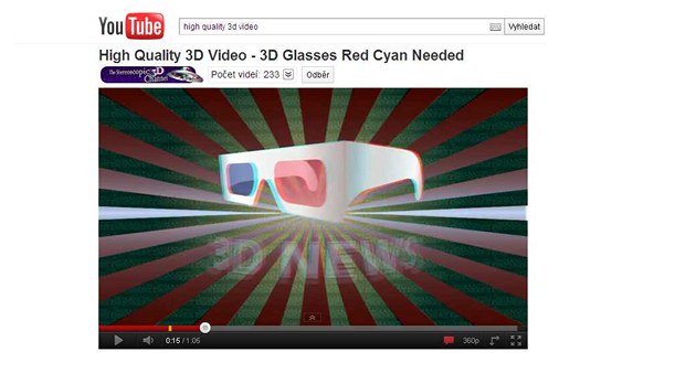YouTube testuje převádění videí do 3D - iDNES.cz