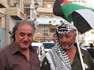 Palestinec pevleený za proslulého palestinského politka Jásira Arafata (23.