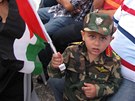 Palestinci ekají na projev Mahmúda Abbáse v OSN (23. záí 2011)