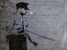 Banksyho graffiti ve východolondýnské tvrti Shoreditch chrání plexisklo.
