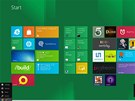 Základní nabídka menu ve Windows 8 pi najetí myi do levého dolního roku