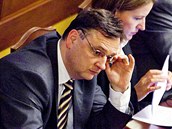 Petr Nečas během jednání Poslanecké sněmovny (20. září 2011)