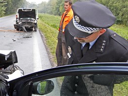 Dopravn nehoda strnk z Lzn Bohdane a audi 20. z 2011