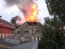 Požár domu v Proseči nad Nisou