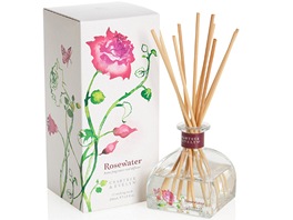 Difuzér s vonnými tyčinkami z řady Rosewater s vůní růží a jasmínu, Crabtree &