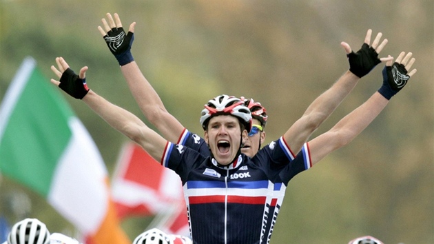 MISTR. Francouzský cyklista Arnaud Demare se v Kodani stal svtovým ampionem v