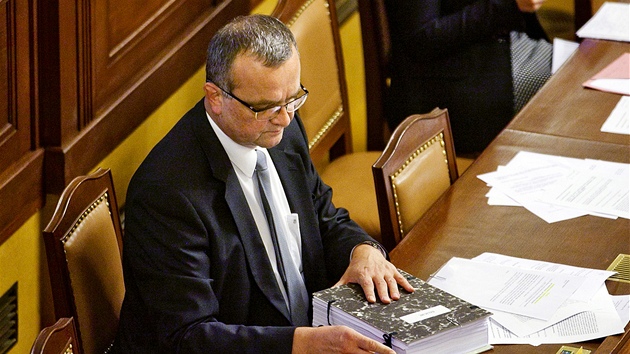 Ministr financí Miroslav Kalousek bhem jednání Poslanecké snmovny (20. záí