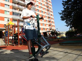 Fitness prvky na hiti na sdliti Oskol v Kromi