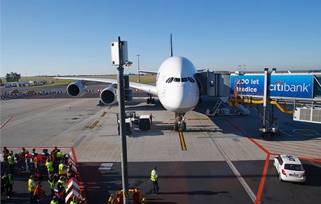 Pílet Airbusu A380 do Prahy