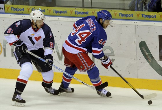 Miroslav atan na snímku z exhibiního zápasu proti New York Rangers