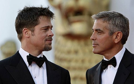 Filmový festival Benátky 2008 - Brad Pitt a George Clooney - Benátky (27. srpna...