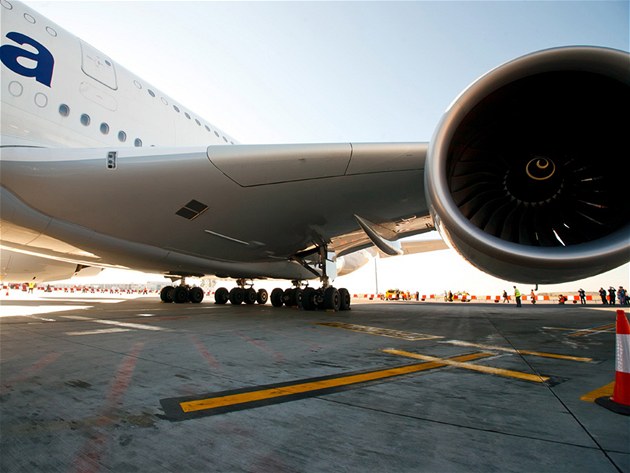 Přílet Airbusu A380 do Prahy