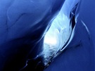 Vtí ledovcová jeskyn nedaleko Kennecottu