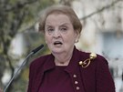 Madeleine Albrightová bhem svého vystoupení pi píleitosti slavnostního...